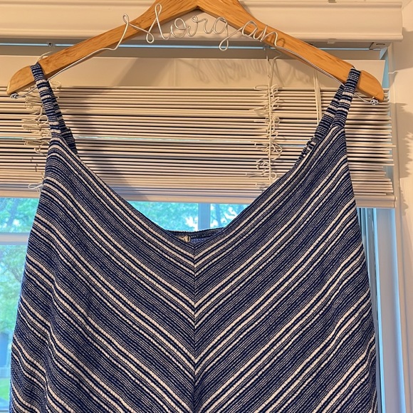 Blue and white stretchy & soft romper - size 2X - Picture 2 of 4